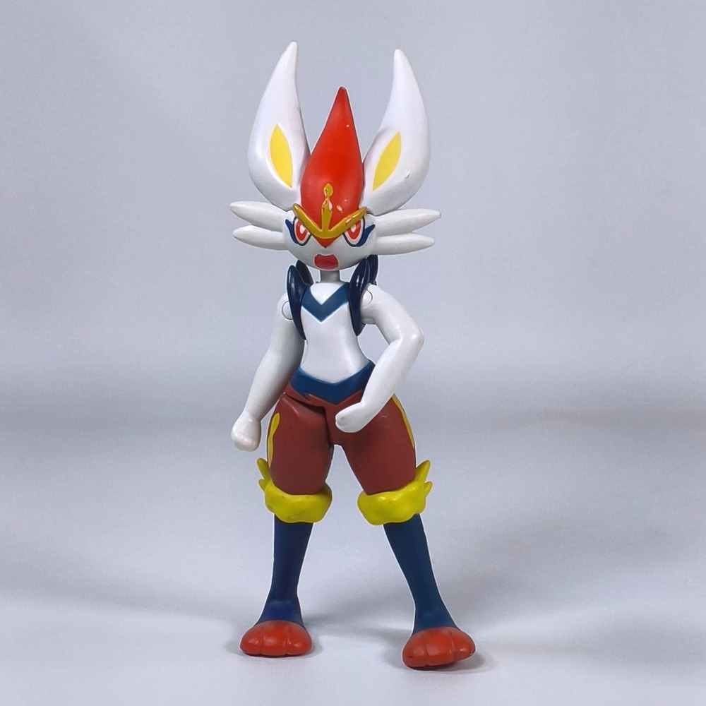 Pokemon Cinderace Action Figure Galar Region Fire Type Articulated Toy 4.5 inch